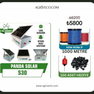 Panda Solar S30 1000 Metre Krom Misina İp 100 Adet İzolatör